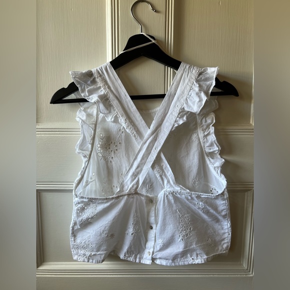 Zara | Trafaluc Collection Eyelet Crop Top - Picture 3 of 5